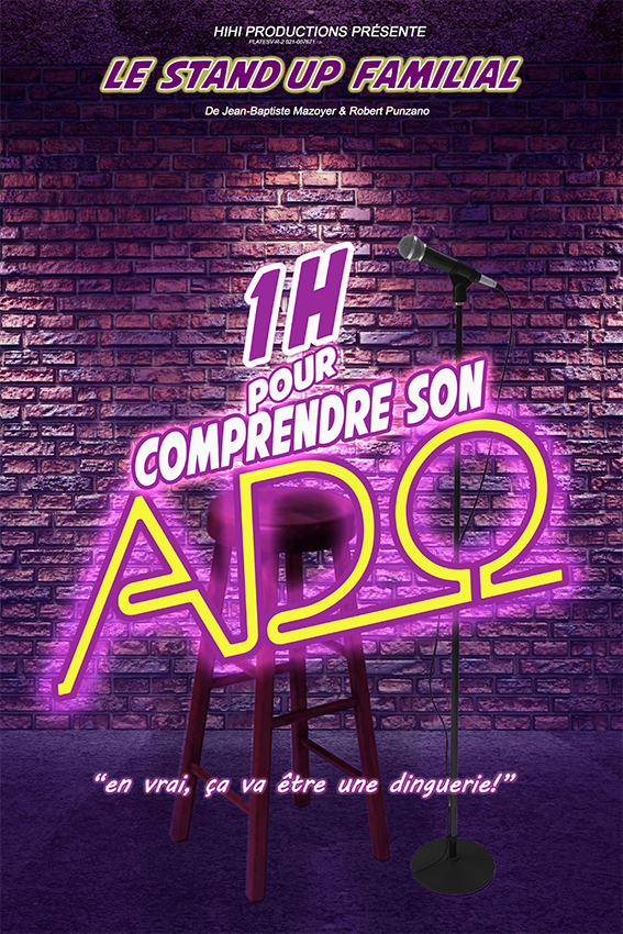 Affiche du spectacle 1h pour comprendre son ado à la Comédie de la Roseraie