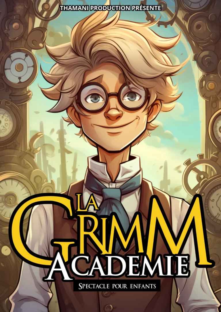 Affiche du spectacle La Grimm Academie à la Comédie de la Roseraie