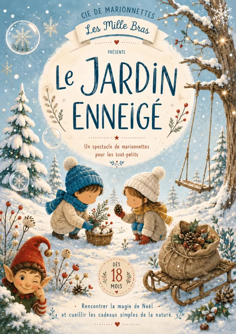 Affiche du spectacle Le jardin enneigé à la Comédie de la Roseraie