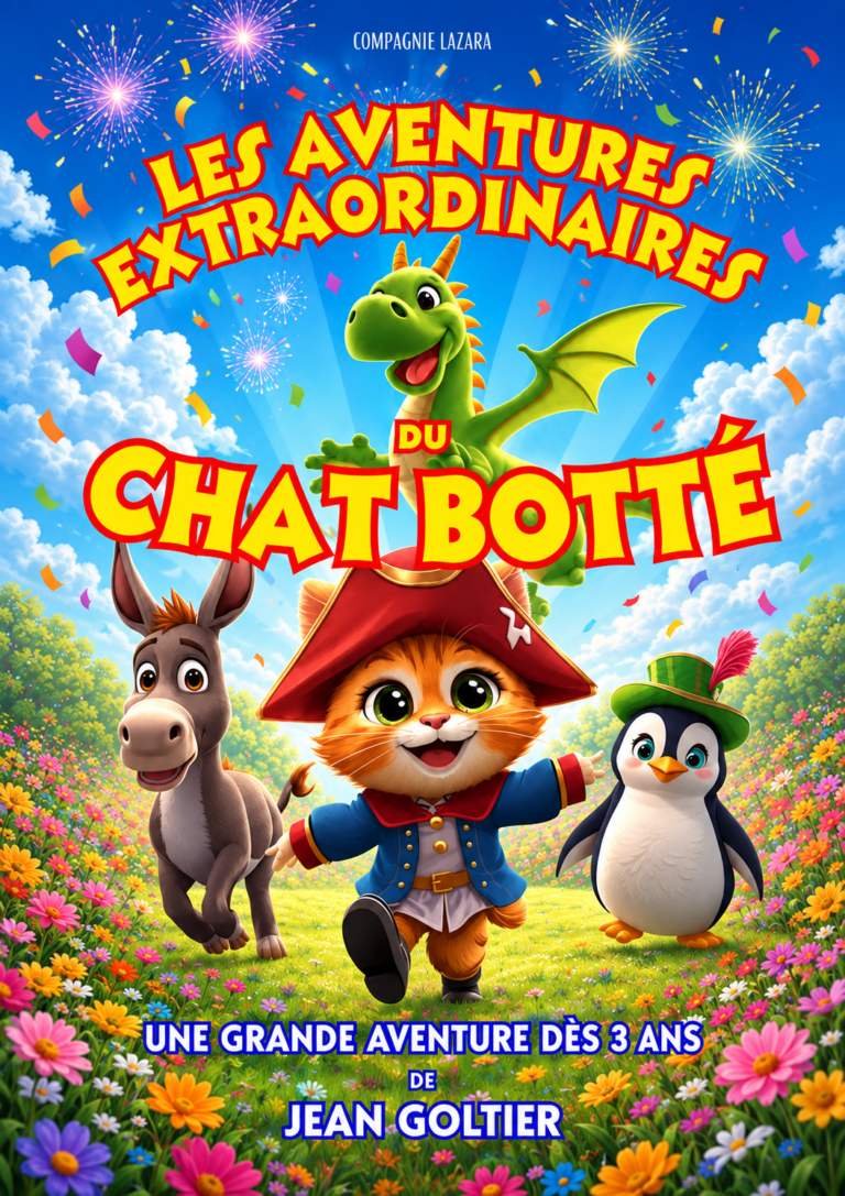 Affiche du spectacle Les aventures du Chat Botté à la Comédie de la Roseraie