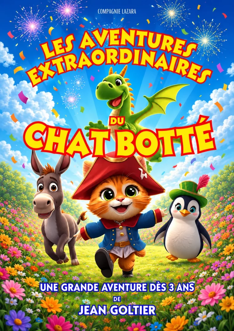 Affiche du spectacle Les aventures du Chat Botté à la Comédie de la Roseraie