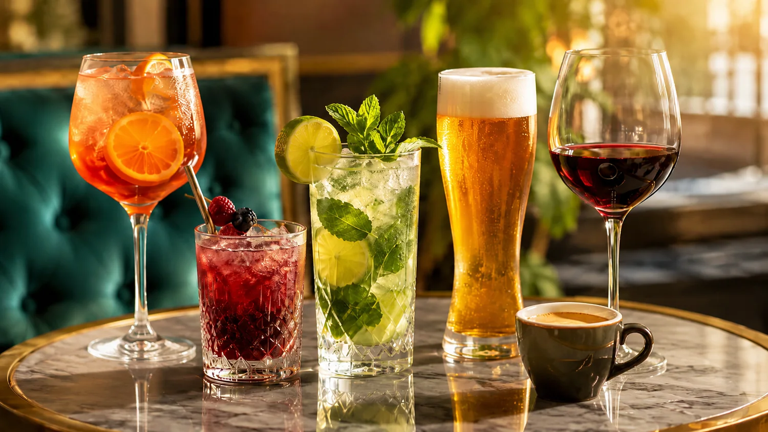 Boissons servies au bar de la Comédie de la Roseraie