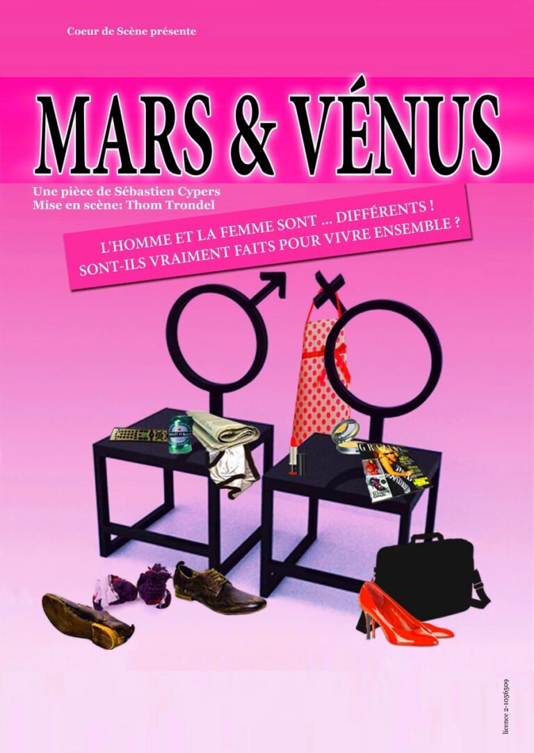 Affiche du spectacle Mars & Vénus à la Comédie de la Roseraie