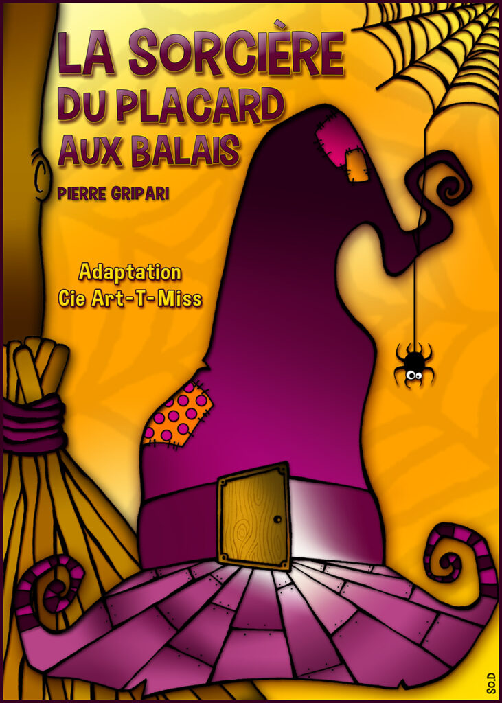 Affiche du spectacle La sorcière du placard aux balais à la Comédie de la Roseraie
