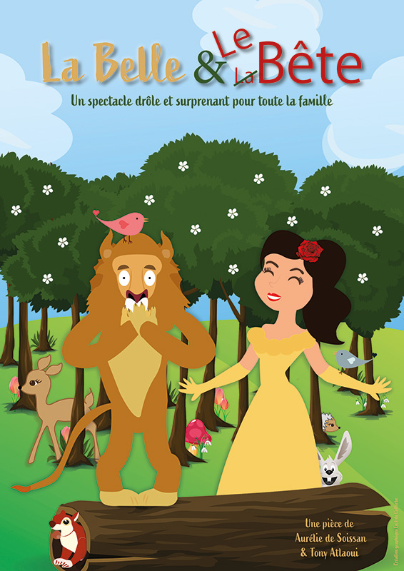 Affiche du spectacle La belle et le bête à la Comédie de la Roseraie