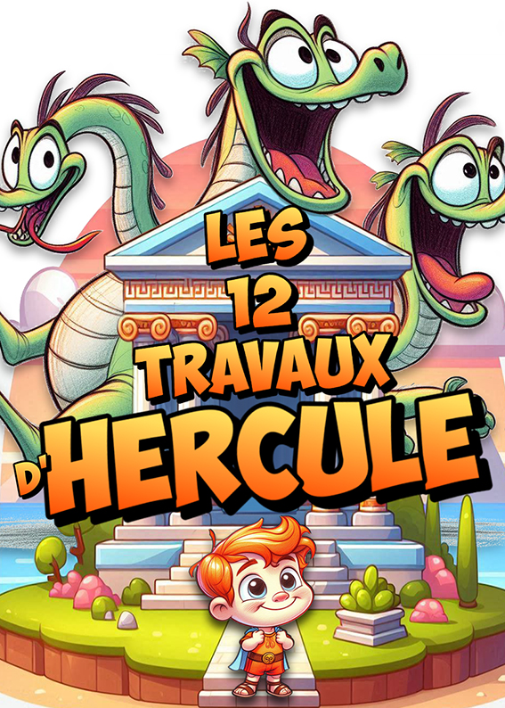 Affiche du spectacle Les 12 travaux d&rsquo;Hercule à la Comédie de la Roseraie