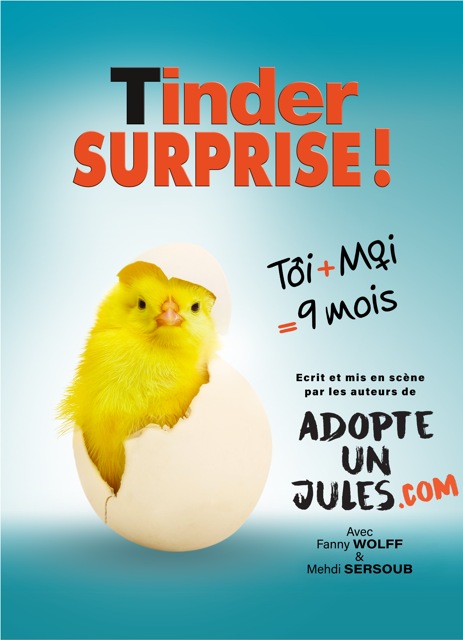 Affiche du spectacle Tinder surprise à la Comédie de la Roseraie