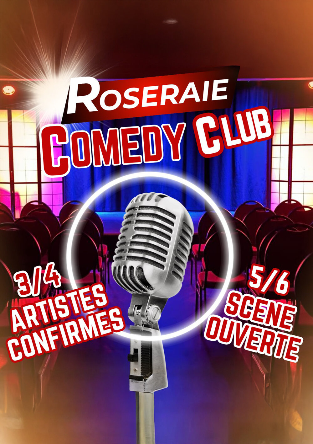 Affiche du spectacle Summer Lundis Comedy Club à la Comédie de la Roseraie